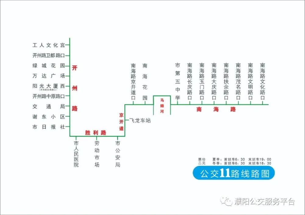 濮阳9路公交车最新路线图发布