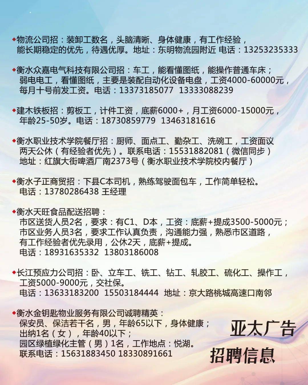 宜阳大张最新招聘信息,宜阳大张最新招聘信息