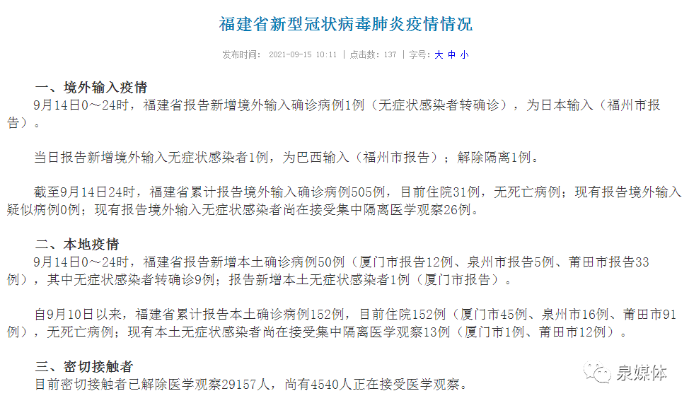 福州境外输入病例最新动态更新