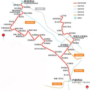 成都最新地铁线路图